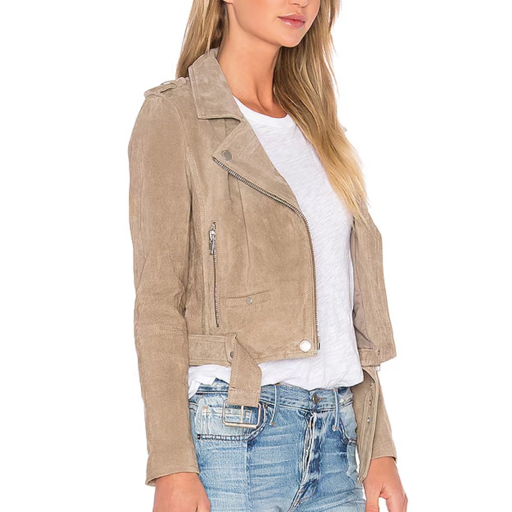 Blank NYC taupe suede Jacket
